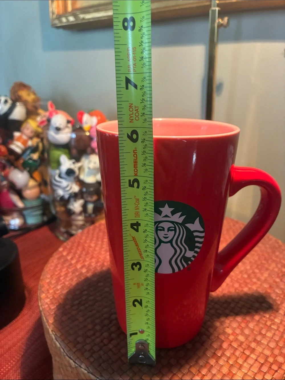 Starbucks Ceramic Red 16oz Tall Coffee Mug with Green and White Siren Logo